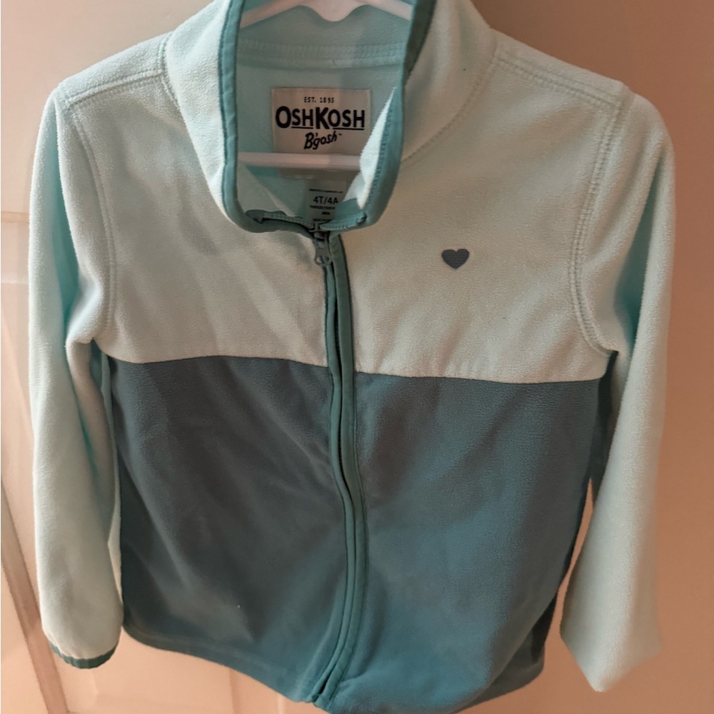 B'gosh Blue Zip-Up Jacket with Heart Detail